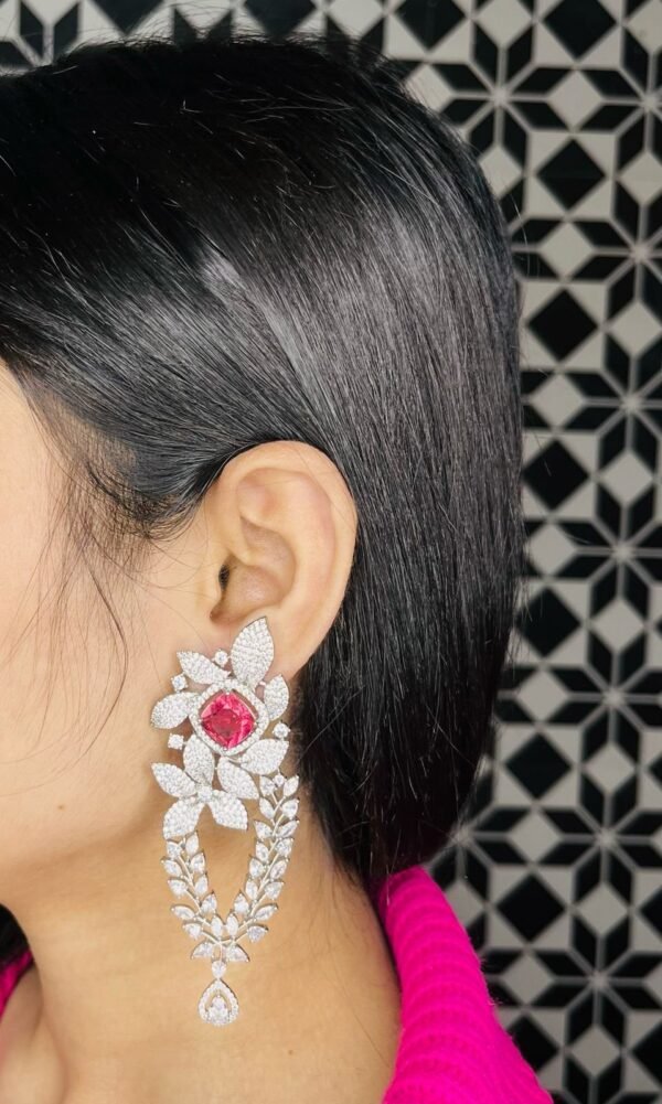 Ad Ruby Cocktail Earring