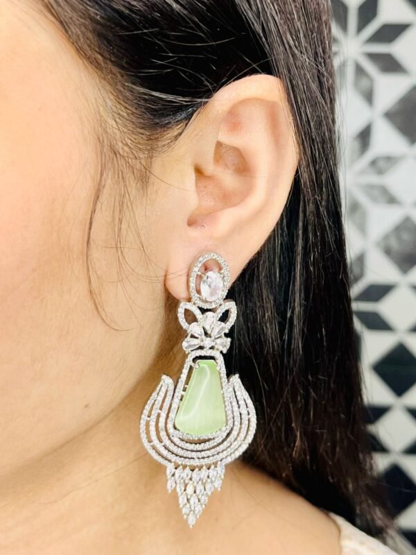 AD Earring Mint Green - Image 2