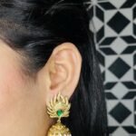 Green Golden Jhumka